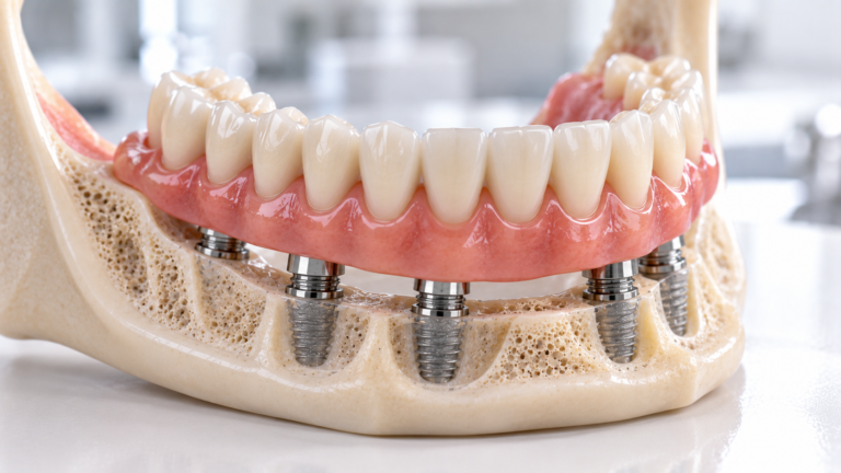 Prótese protocolo fixa sobre implantes em detalhe — Milano Odontologia, Americana-SP